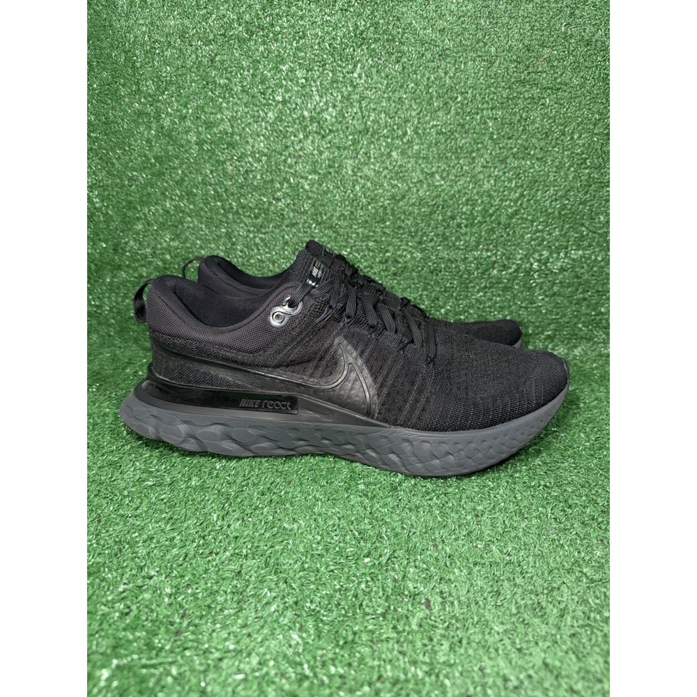 Nike React Infinity Run Flyknit 2 Mens Size 15 Black Running Shoes Sneakers